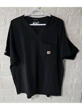 Carhartt Force Modern Fit Scrub Top V-Neck Mens Medium Black Like New